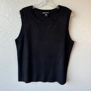 August Silk Crew Neck Silk Blend Sweater Vest